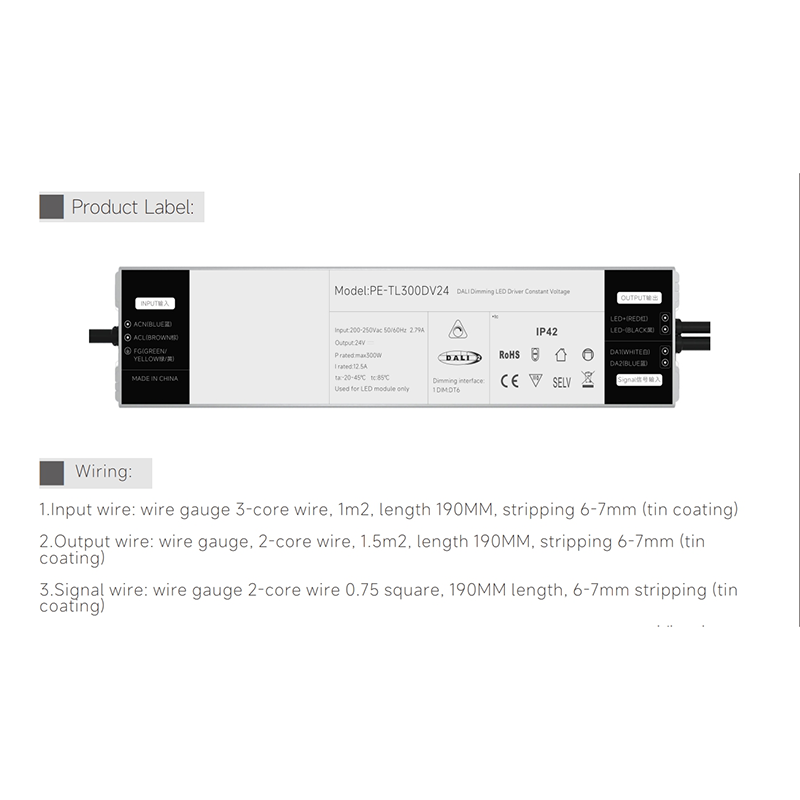درایور LED 250W Constnat Current DALI Dimmable LED