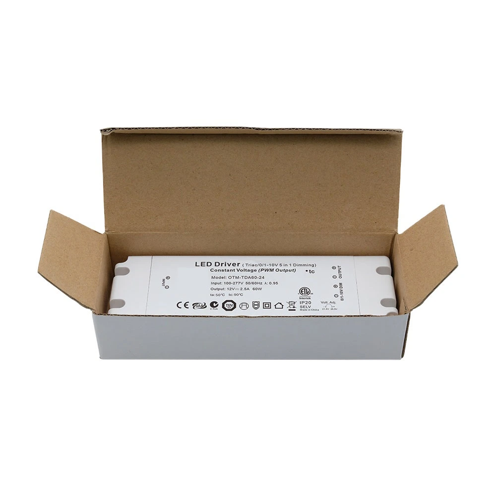 درایور LED با ولتاژ ثابت 60 وات بسیار نازک Triac Dimmable LED